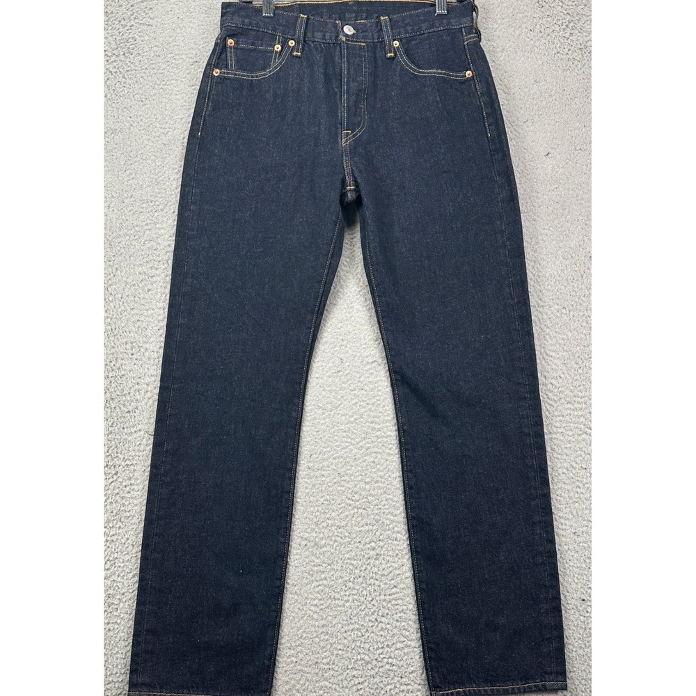 NEW Levi Strauss Co 501 Men 30X30 Jeans Straight Leg Dark Wash Slim Fit 5-Pocket